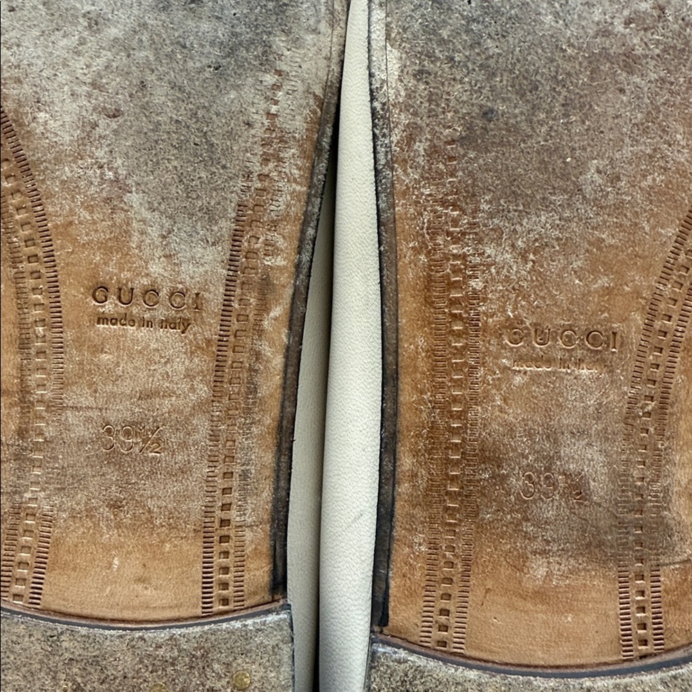 Gucci Brixton Women’s Ivory Leather Horsebit Loafers 39.5. - Picture 10 of 10